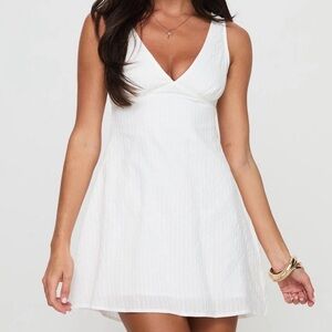 Princess Polly Adder Mini Dress White, size 4
